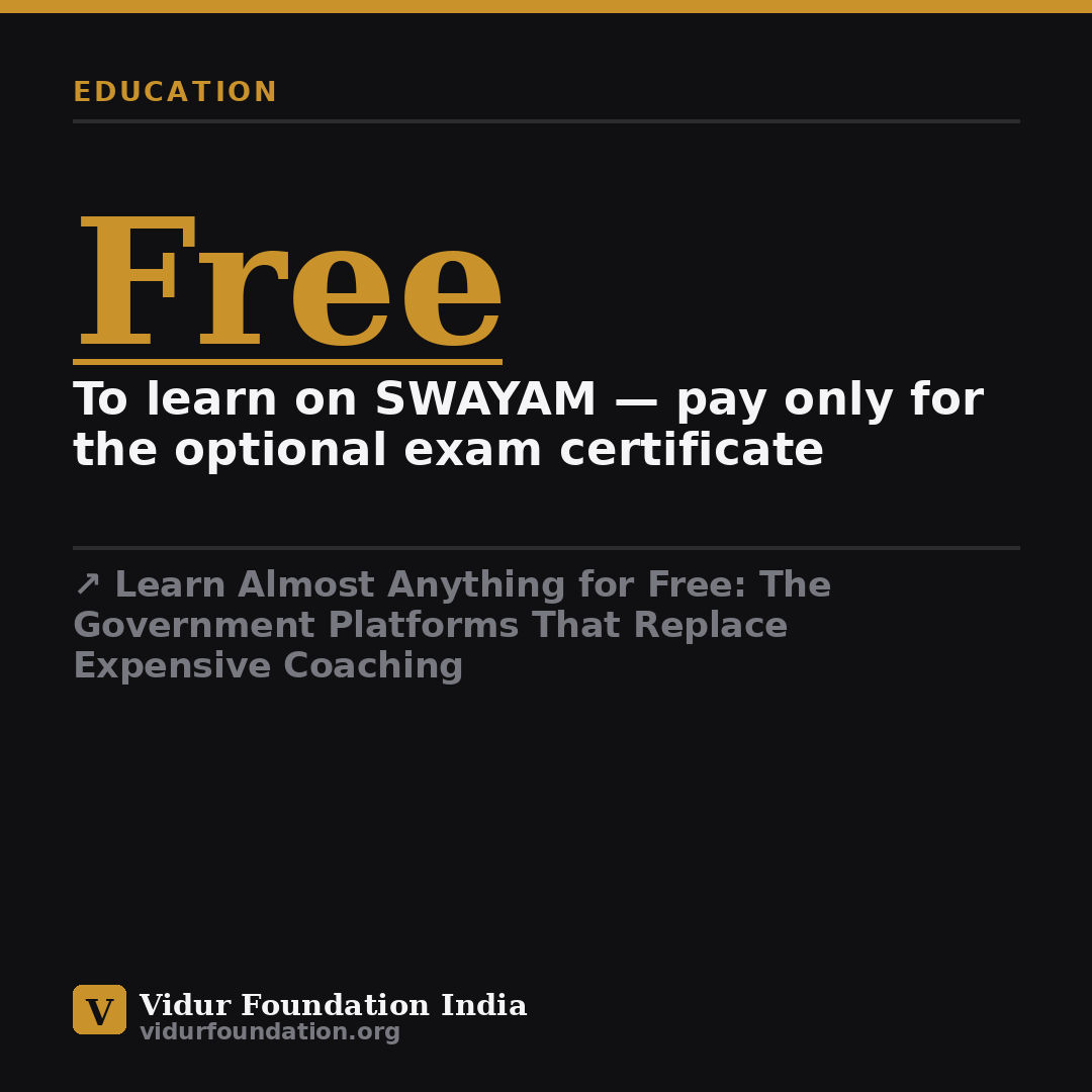 Learn Almost Anything for Free: The Government Platforms That Replace Expensive Coaching — key fact card