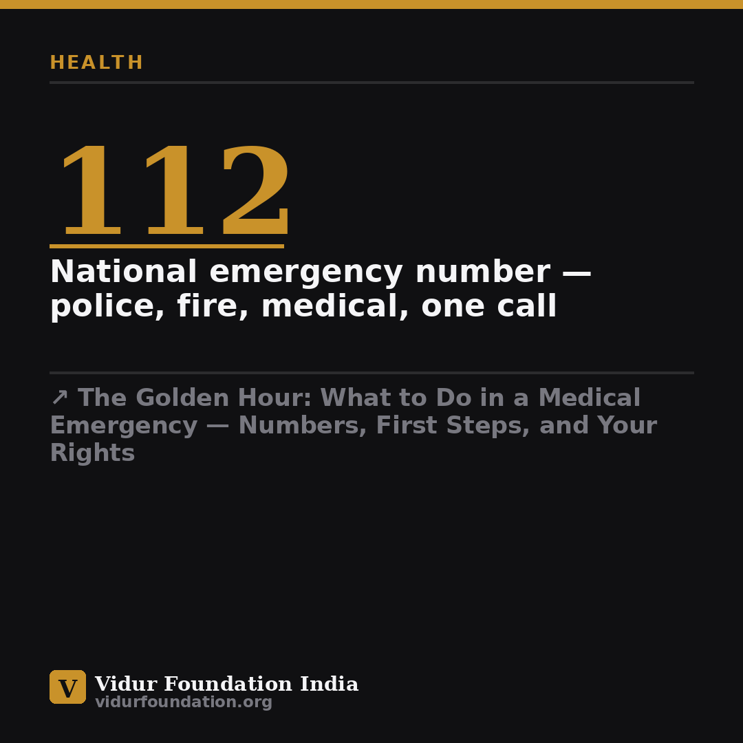 The Golden Hour: What to Do in a Medical Emergency — Numbers, First Steps, and Your Rights — key fact card