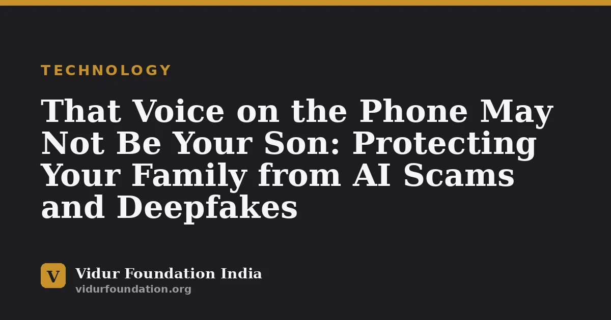 That Voice on the Phone May Not Be Your Son: Protecting Your Family from AI Scams and Deepfakes