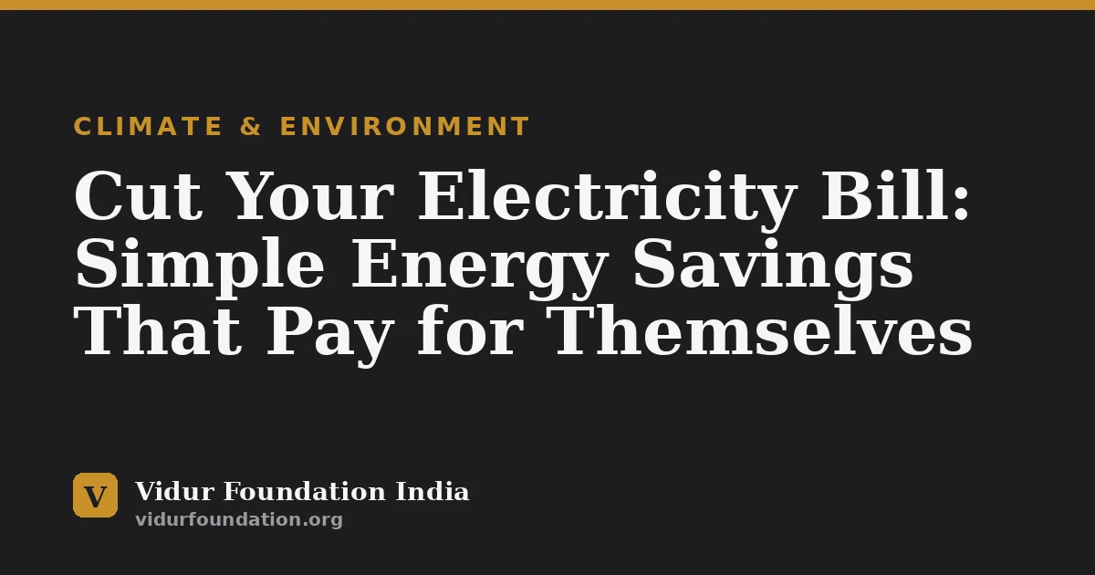 Cut Your Electricity Bill: Simple Energy Savings That Pay for Themselves