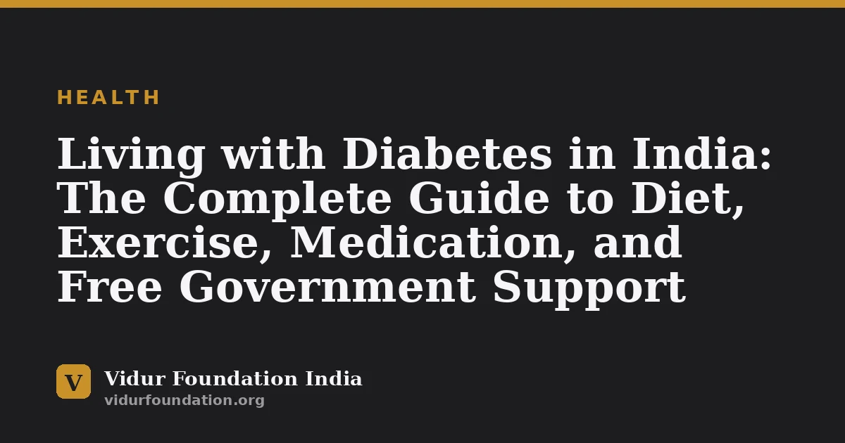 Living with Diabetes in India: The Complete Guide to Diet, Exercise, Medication, and Free Government Support