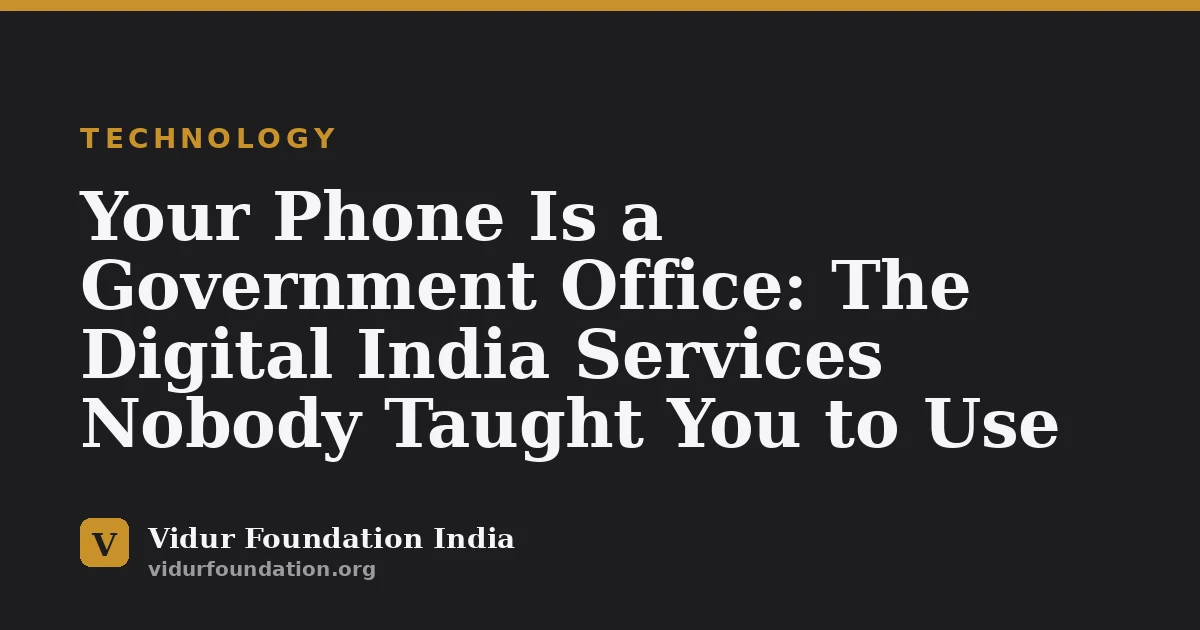 Your Phone Is a Government Office: The Digital India Services Nobody Taught You to Use