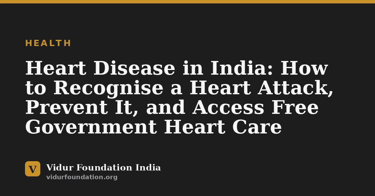 Heart Disease in India: How to Recognise a Heart Attack, Prevent It, and Access Free Government Heart Care