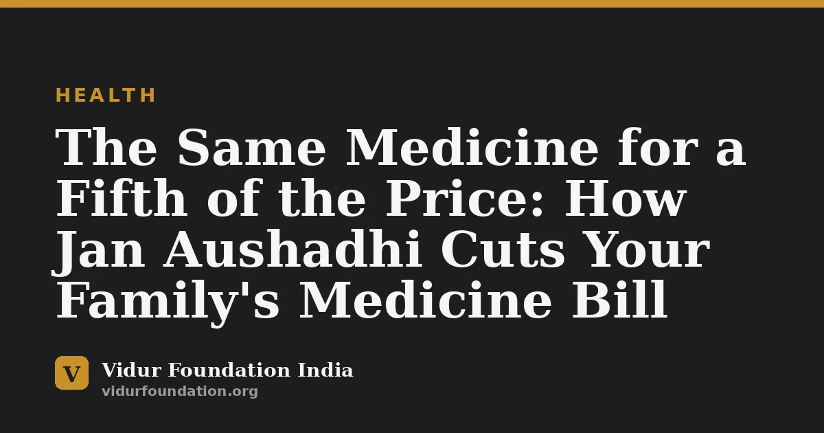 The Same Medicine for a Fifth of the Price: How Jan Aushadhi Cuts Your Family's Medicine Bill