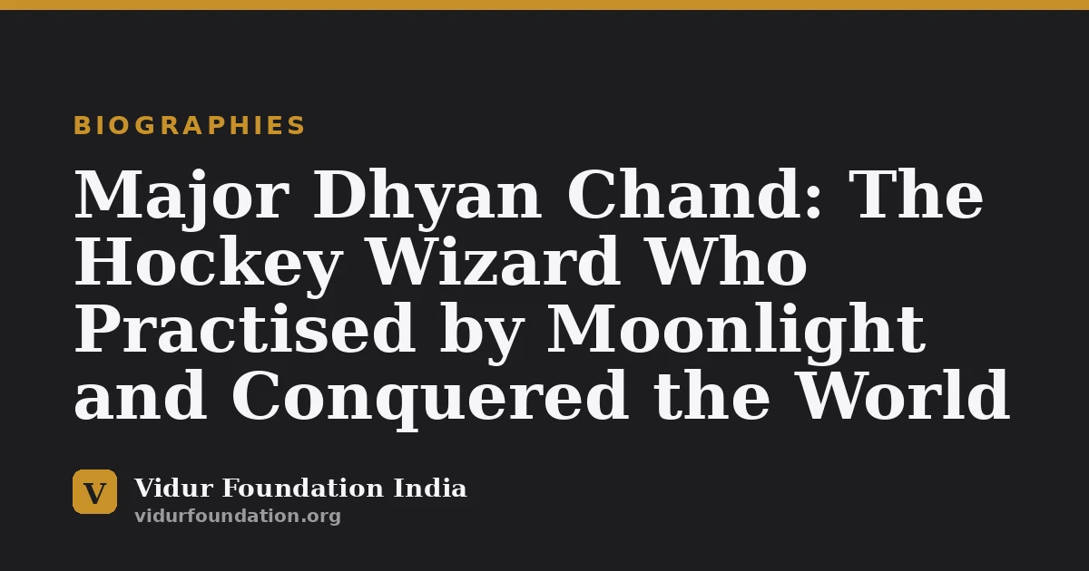 Major Dhyan Chand: The Hockey Wizard Who Practised by Moonlight and Conquered the World