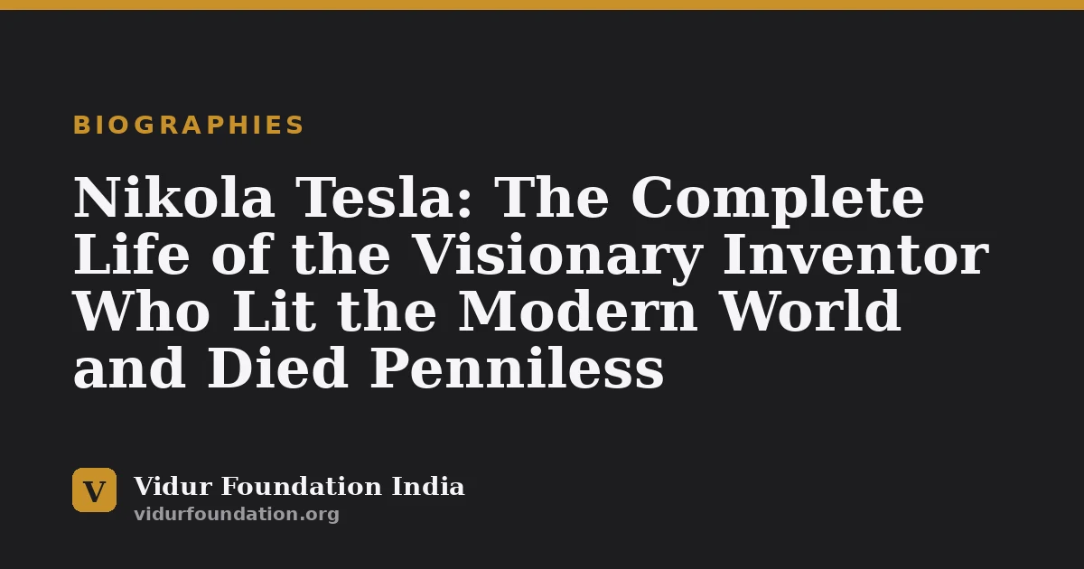 Nikola Tesla: The Complete Life of the Visionary Inventor Who Lit the Modern World and Died Penniless