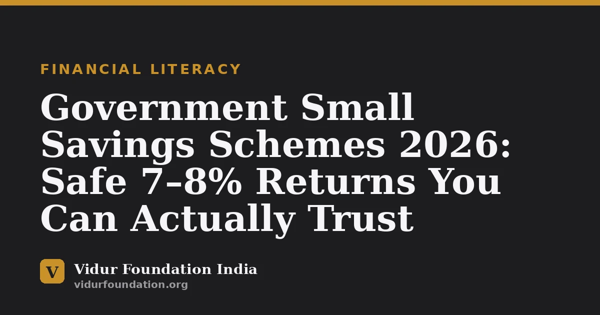 Government Small Savings Schemes 2026: Safe 7–8% Returns You Can Actually Trust