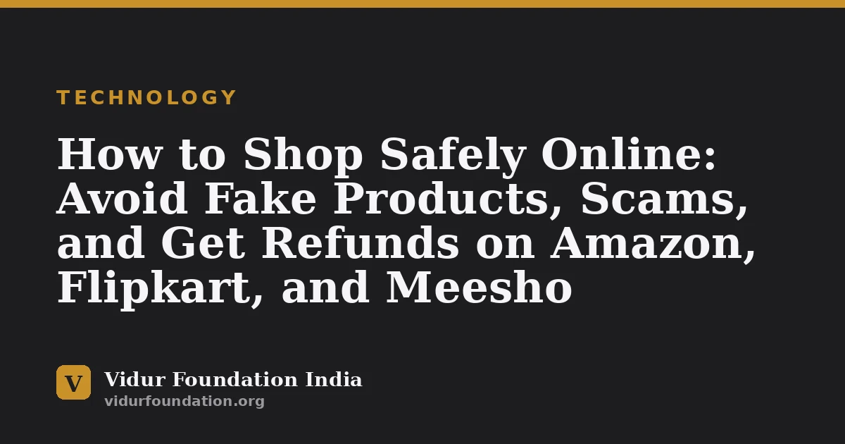 How to Shop Safely Online: Avoid Fake Products, Scams, and Get Refunds on Amazon, Flipkart, and Meesho